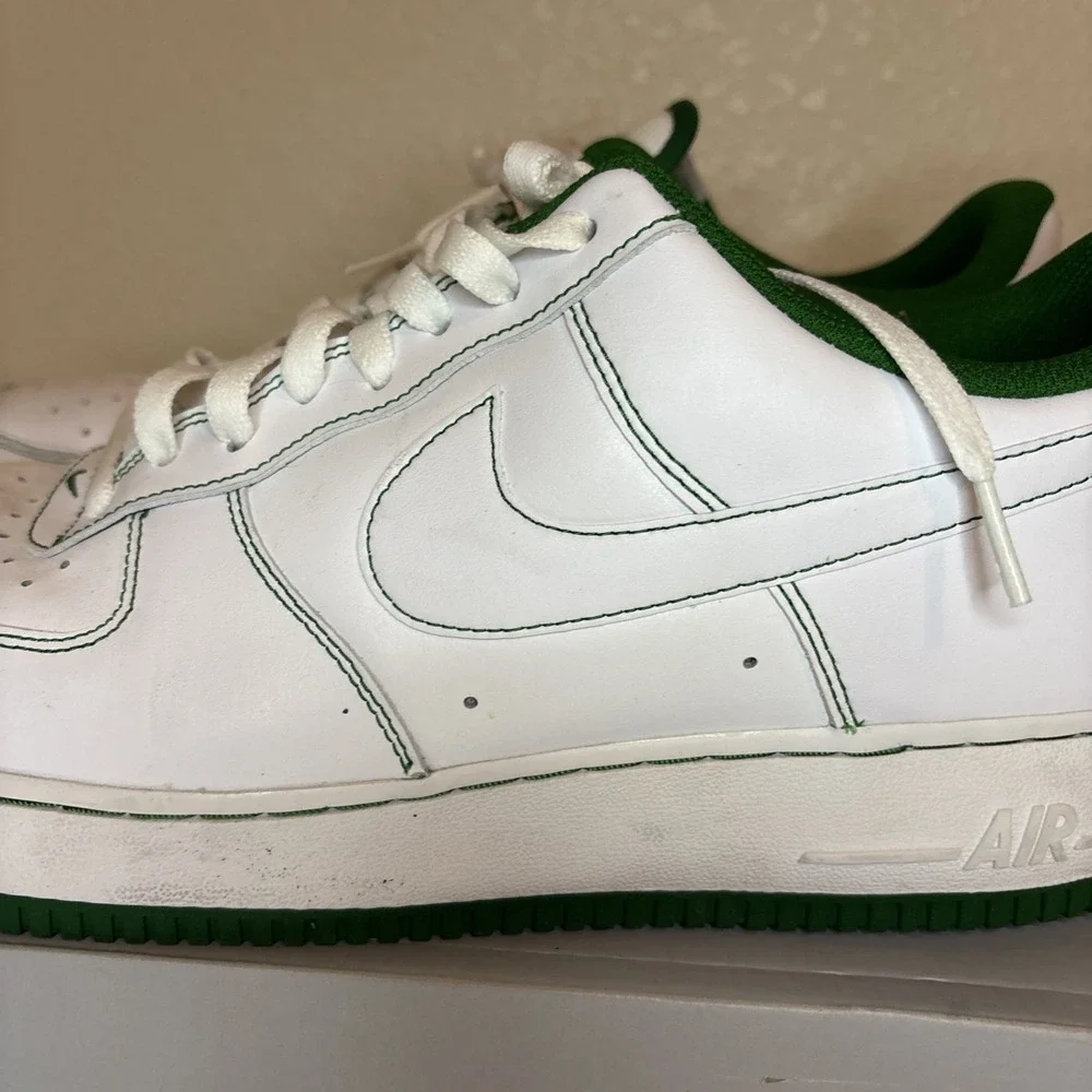 Nike Air Force 1 '07 Contrast Stitch‎ - White Pine Green Size 13